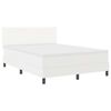 vidaXL Pat cu arcuri cu saltea Alb 140 x 200 cm Piele artificială