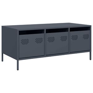 vidaXL Măsuță de cafea antracit 101,5x50x43,5 cm, oțel laminat la rece