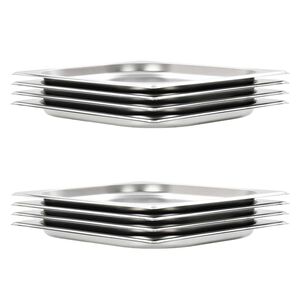 vidaXL Recipiente Gastronorm 8 buc. GN 1/2 20 mm oțel inoxidabil