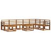 vidaXL Set de canapele de exterior 9 pcs natural Lemn Solid de Acacia