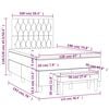 vidaXL Pat box spring cu saltea, verde &icirc;nchis, 120x190 cm, catifea