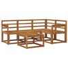 vidaXL Set de canapele de exterior 5 pcs natural Lemn Solid de Acacia