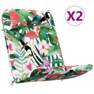 vidaXL Perne pentru scaun Adirondack, 2 buc, multicolor, textil oxford