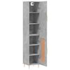 vidaXL Dulap &icirc;nalt, gri beton, 34,5x34x180 cm, lemn prelucrat