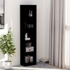 vidaXL Bibliotecă cu 5 rafturi, negru, 40x24x175 cm, lemn prelucrat