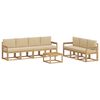 vidaXL Set de canapele de exterior 7 buc. 7-Locuri White and Beige