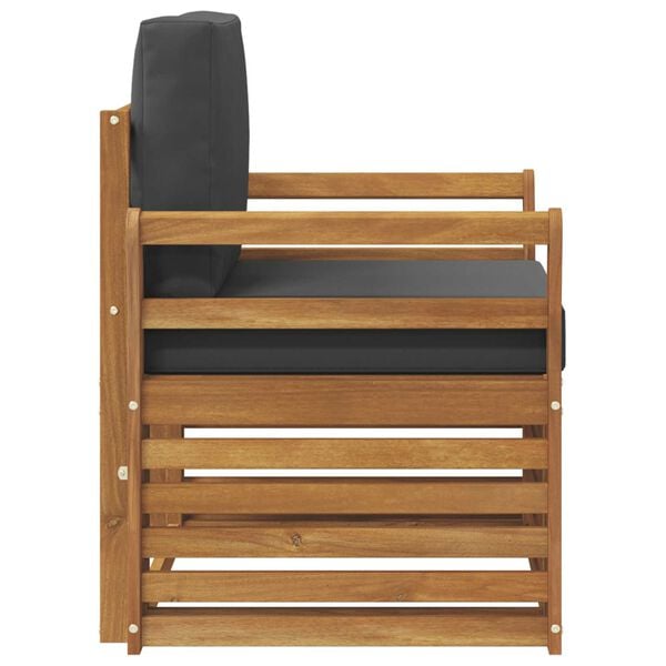 vidaXL Set de canapele de exterior Lemn de acacia solid și poliester