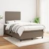 vidaXL Pat box spring cu saltea, taupe, 120x190 cm material textil