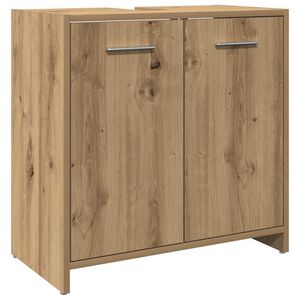 vidaXL Dulap chiuvetă baie, stejar artizanal 65x33x60cm lemn prelucrat