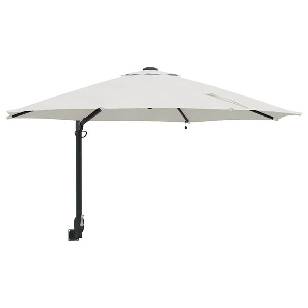 vidaXL Parasol de Grădină Nisipiu 248 x 248 x 148 cm Poliester și oțel