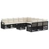 vidaXL Set de canapele pentru grădină 12 pcs Negru poliratan