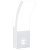 vidaXL Lampă exterioară de perete cu LED/senzor, alb, aluminiu turnat