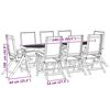 vidaXL Set mobilier de grădină, 9 piese, lemn masiv acacia/textilenă