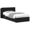 vidaXL Cadru de pat cu depozitare Negru 90 x 190 cm Lemn prelucrat
