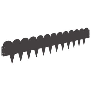 vidaXL Margine pentru gazon 10 buc. 103 x 20 cm Oțel Negru