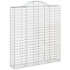 vidaXL Coș gabion arcuit, 200x50x220/240 cm, fier galvanizat