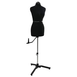 vidaXL Formă Rochie Ajustabilă pentru Femei Negru s Catifea
