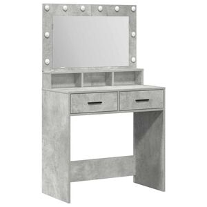 vidaXL Masă de Machiaj Gri din beton 79 x 41 x 135 cm Lemn prelucrat