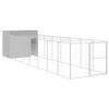 vidaXL Cușcă de c&acirc;ine & țarc gri deschis 214x865x181cm oțel galvanizat