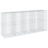 vidaXL Coș gabion cu capac, 450x100x200 cm, fier galvanizat