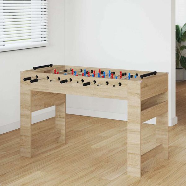 vidaXL Masă de Foosball Stejar Sonoma 125 x 60,5 x 80 cm Lemn compozit