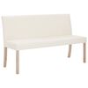 vidaXL Bancă, crem, 139,5 cm, piele ecologică