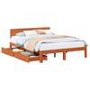 vidaXL Cadru de pat cu headboard 3 pcs Maroniu cerat Lemn de pin masiv