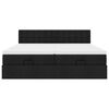 vidaXL Cadru de pat otoman cu saltele, material negru 160x200cm