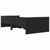 vidaXL Cadru de pat Stejar Negru 90 x 200 cm Lemn de pin masiv