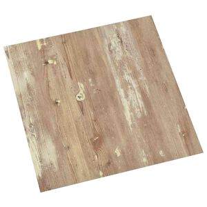 vidaXL Plăci de pardoseală autoadezive Maro și alb 30,5 x 30,5 cm