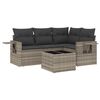 vidaXL Set canapele de grădină cu perne, 5 piese gri deschis poliratan