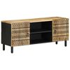 vidaXL Dulap TV, negru, 105x33,5x46 cm, lemn masiv de mango brut