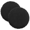 vidaXL Perne de Șezut 2 pcs Negru Ø 40 x 13 cm Catifea