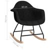 vidaXL Scaun balansoar, negru, material textil