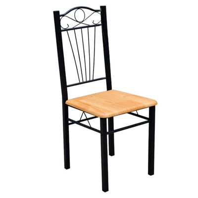 Masă cu 6 scaune din lemn de culoare deschisă