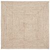 vidaXL Covor de zonă Natural și Alb 120 x 120 cm Iută