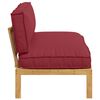 vidaXL Set de canapea Roșu Vin 120 x 92 x 69 cm Lemn Solid de Acacia