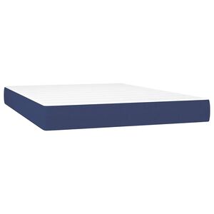 vidaXL Saltea cu arcuri buzunar, fermitate medie, albastru, 140x200x20 cm, textil
