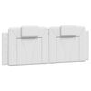 vidaXL Pernă pentru tăblie pat, Viana, alb, 140 cm, piele artificială