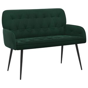 vidaXL Canapea de 2 locuri cu picioare metalice 2-Locuri Verde &icirc;nchis