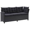vidaXL Seturi de mobilier de exterior Negru poliratan