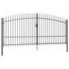 vidaXL Poartă de gard cu ușă dublă Woerden cu v&acirc;rf tip suliță 400x224,5 cm