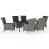 vidaXL Set mobilier pentru grădină, 7 piese, gri deschis