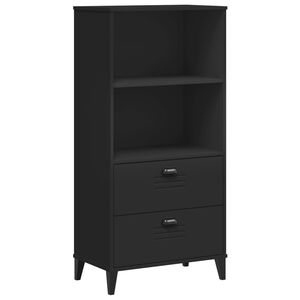 vidaXL Bibliotecă &bdquo;VIKEN&rdquo;, negru, 60x35x123 cm, lemn prelucrat