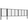 vidaXL Poartă de grădină, antracit, 500 x 75 cm, oțel