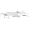 vidaXL Pat de zi extensibil, alb, 2x(80x200) cm, lemn masiv de pin