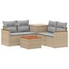 vidaXL Set de canapea 6 buc. Beige și gri deschis Ratan poli și Oțel