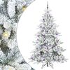 vidaXL Brad de Crăciun artificial cu ramuri articulare Alb 210 cm