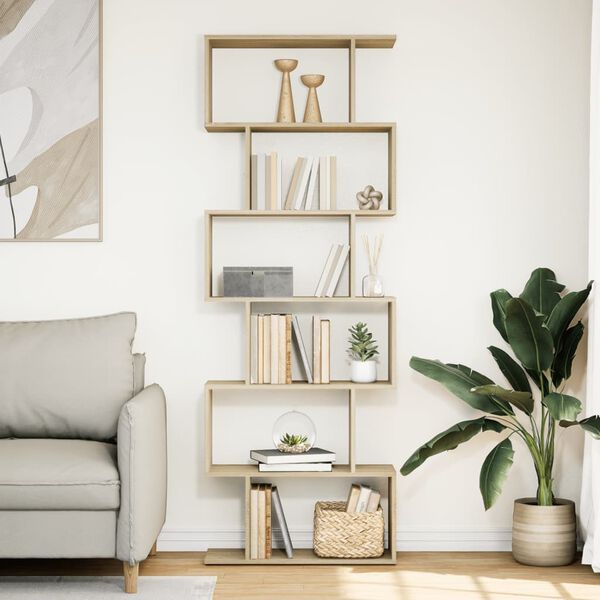 vidaXL Bibliotecă/separator 6 niveluri stejar sonoma 70x24x193 cm lemn