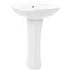 vidaXL Lavoar cu piedestal, alb, 580 x 510 x 200 mm, ceramică